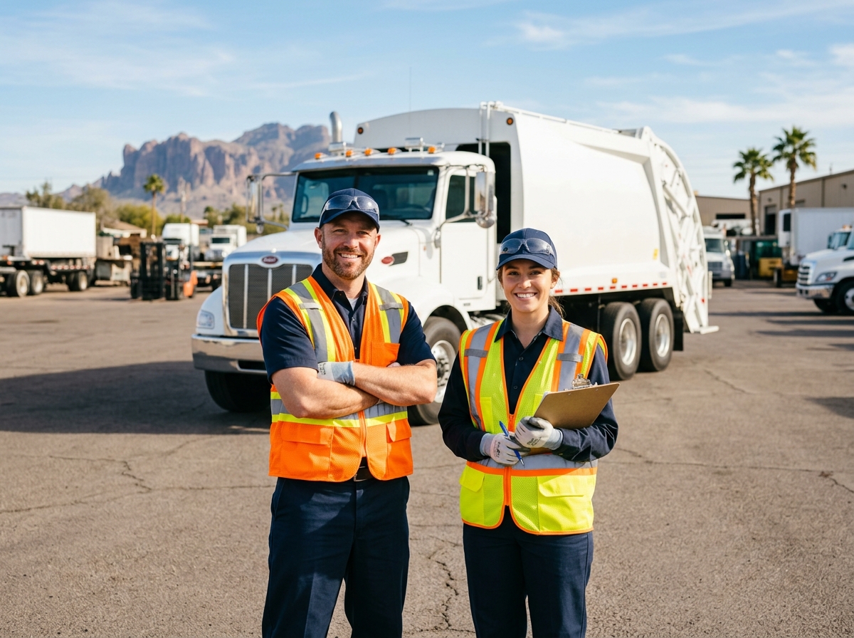 Pinnacle Dumpster Rentals team and roll-off operations in Scottsdale AZ